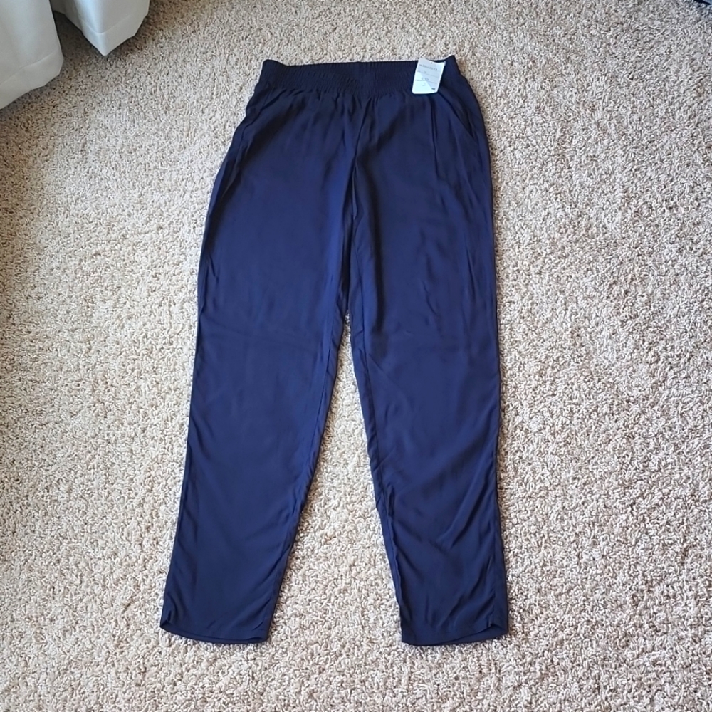 NWT Navy H&M viscose pants size 4